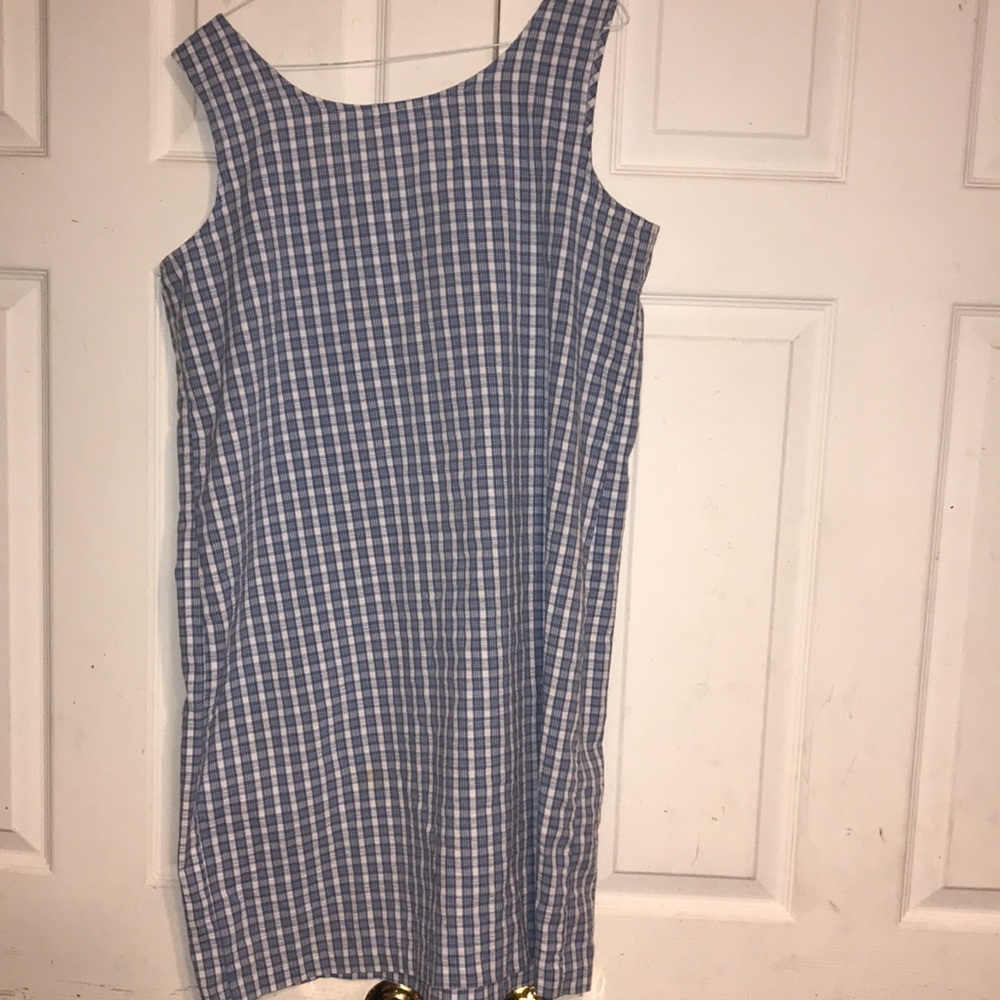 Women’s Seersucker Plaid Jumper - Picture 4 of 5